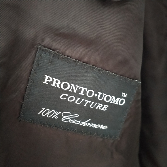 Pronti-Uomo Couture 100 Percent CASHMERE Black Blazer Jacket L - Picture 15 of 15